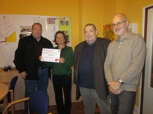 Im Bild v.l.: F. Lueg, *Ch. Nicolai, R. Gräser, *J. Zimmermann.